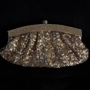Gold Sequin Clutch